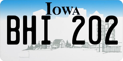IA license plate BHI202