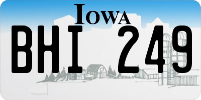 IA license plate BHI249
