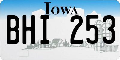 IA license plate BHI253