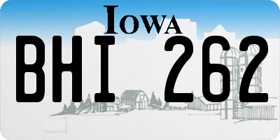 IA license plate BHI262