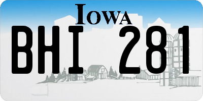 IA license plate BHI281