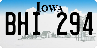 IA license plate BHI294