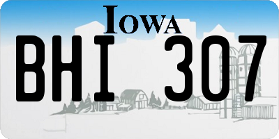 IA license plate BHI307