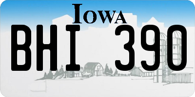 IA license plate BHI390