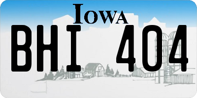 IA license plate BHI404