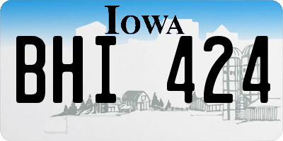 IA license plate BHI424