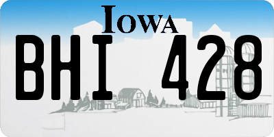 IA license plate BHI428