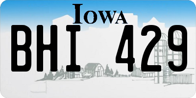 IA license plate BHI429
