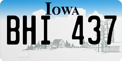 IA license plate BHI437