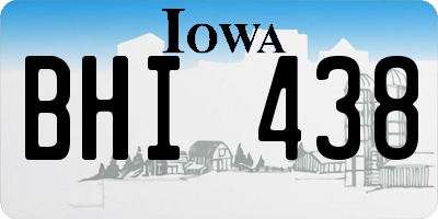 IA license plate BHI438