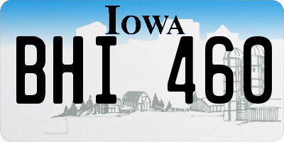 IA license plate BHI460