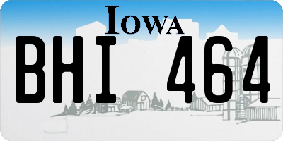IA license plate BHI464