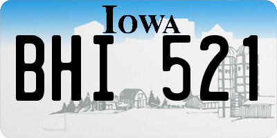 IA license plate BHI521
