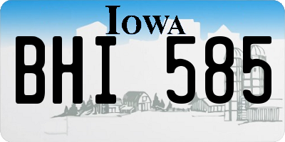 IA license plate BHI585