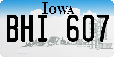 IA license plate BHI607