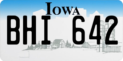 IA license plate BHI642