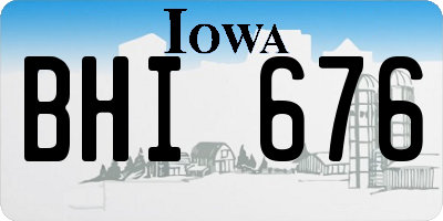 IA license plate BHI676