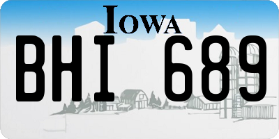 IA license plate BHI689