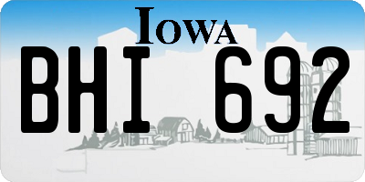 IA license plate BHI692