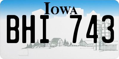IA license plate BHI743