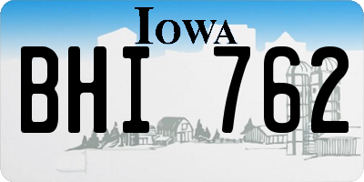IA license plate BHI762