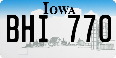 IA license plate BHI770