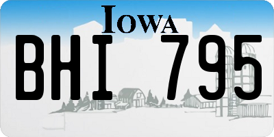 IA license plate BHI795