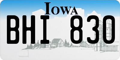 IA license plate BHI830