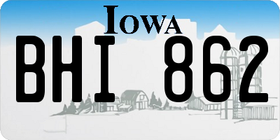 IA license plate BHI862