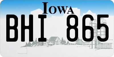 IA license plate BHI865