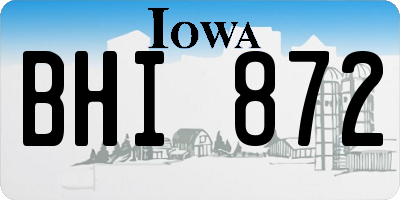 IA license plate BHI872
