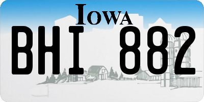 IA license plate BHI882