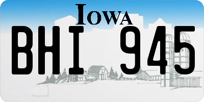 IA license plate BHI945