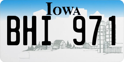 IA license plate BHI971