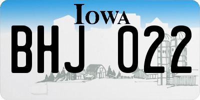 IA license plate BHJ022