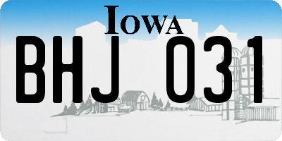 IA license plate BHJ031