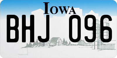 IA license plate BHJ096