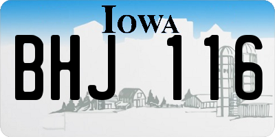 IA license plate BHJ116
