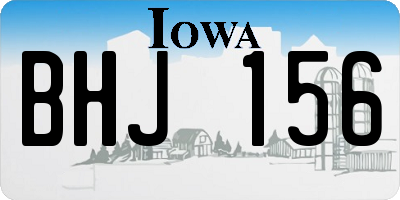 IA license plate BHJ156