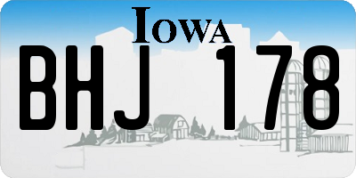 IA license plate BHJ178