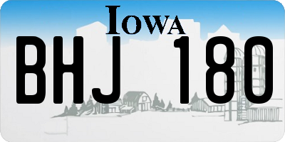 IA license plate BHJ180
