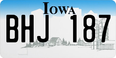IA license plate BHJ187