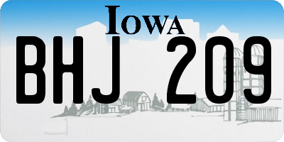 IA license plate BHJ209