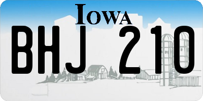 IA license plate BHJ210