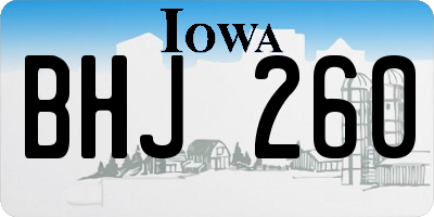 IA license plate BHJ260
