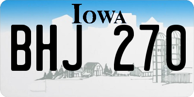 IA license plate BHJ270