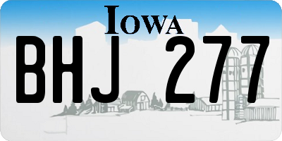 IA license plate BHJ277