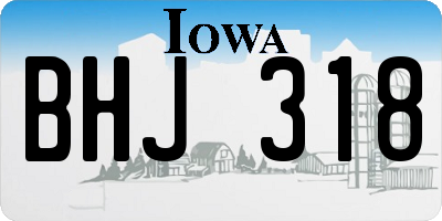 IA license plate BHJ318
