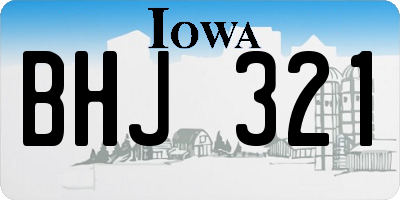 IA license plate BHJ321