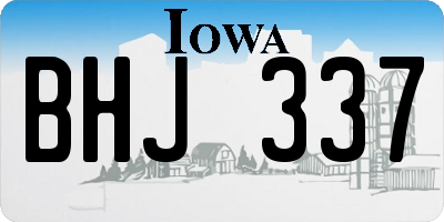 IA license plate BHJ337